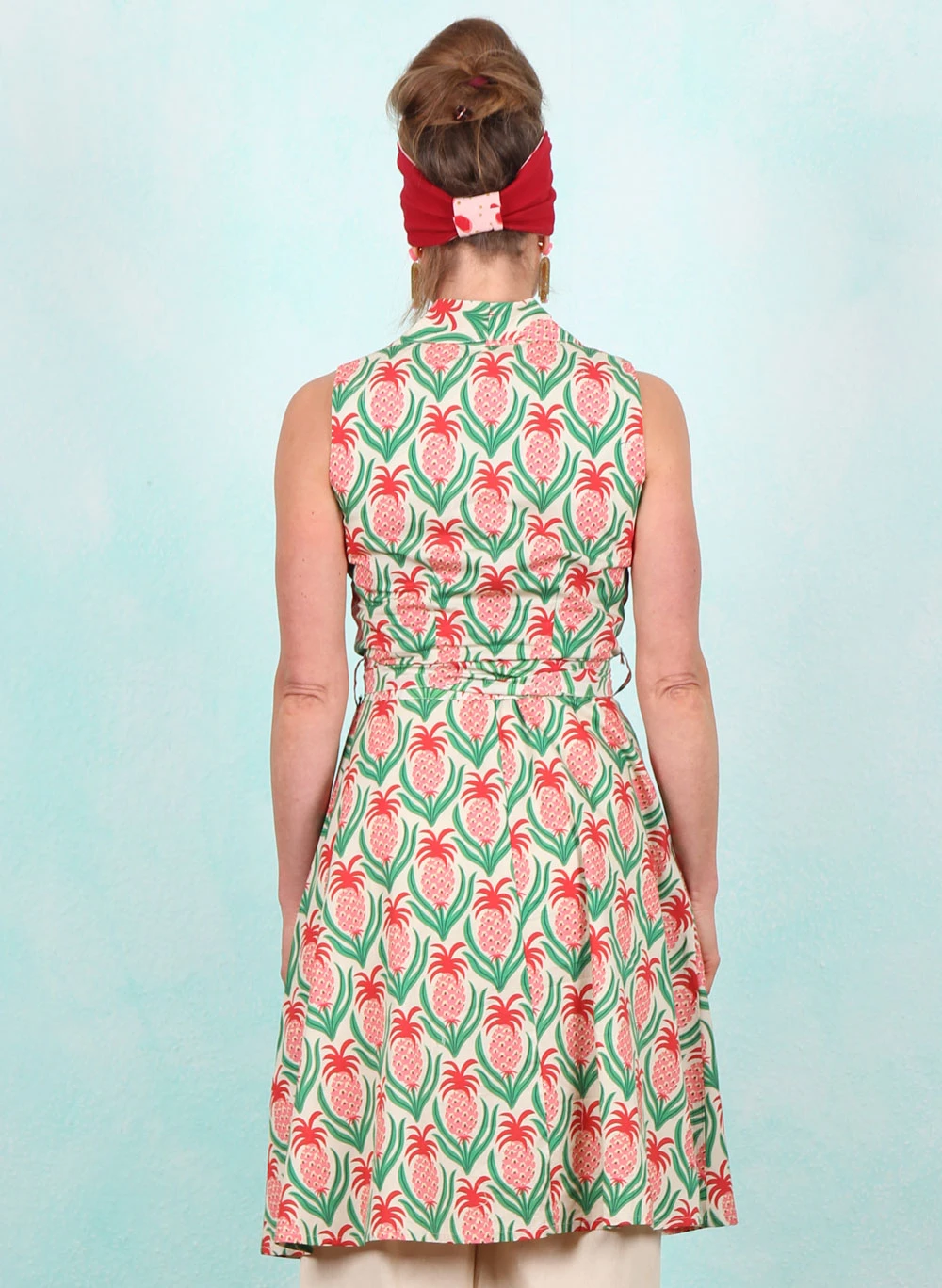 Kleid, SP26-007, beige-pink-green - Image 3