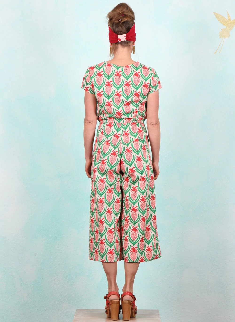 Jumpsuit, SP26-008, beige-pink-green - Image 2
