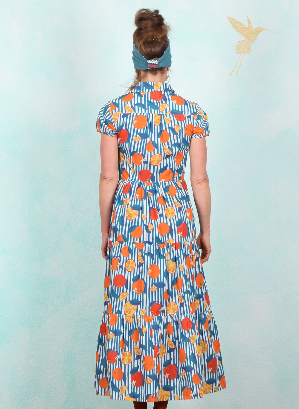 Kleid, SP26-013, blue-orange - Image 3