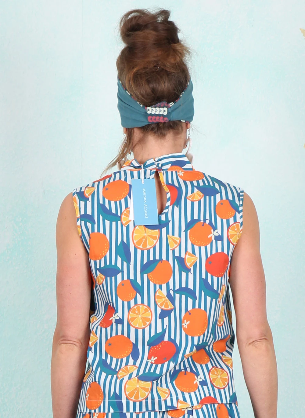 Top, SP26-017, blue-orange - Image 3