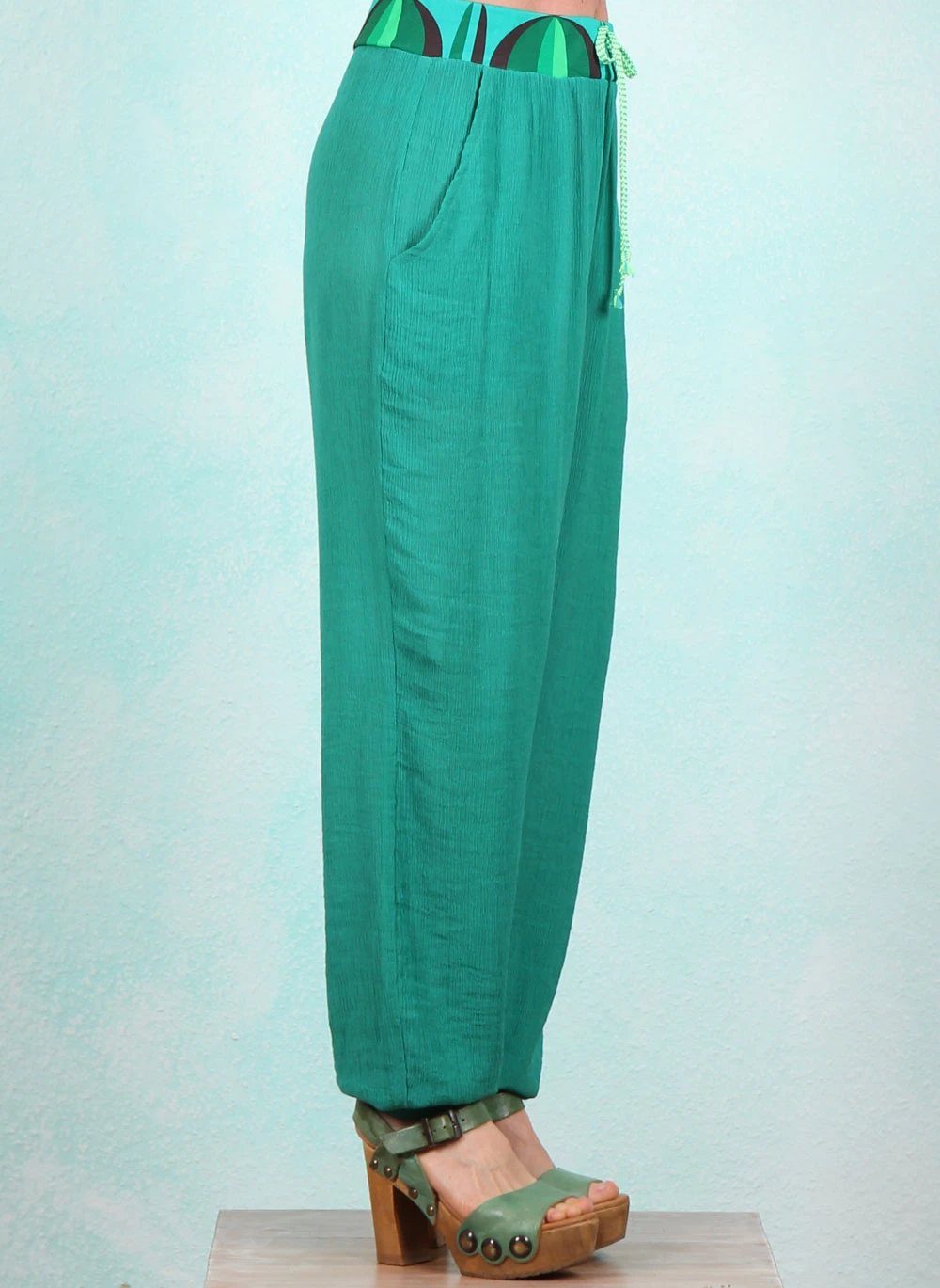 Hose, STR-PAN-77, turquoise - Image 2