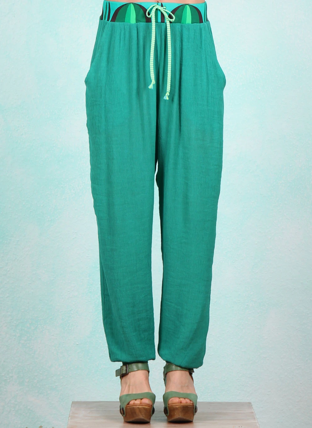 Hose, STR-PAN-77, turquoise - Image 1