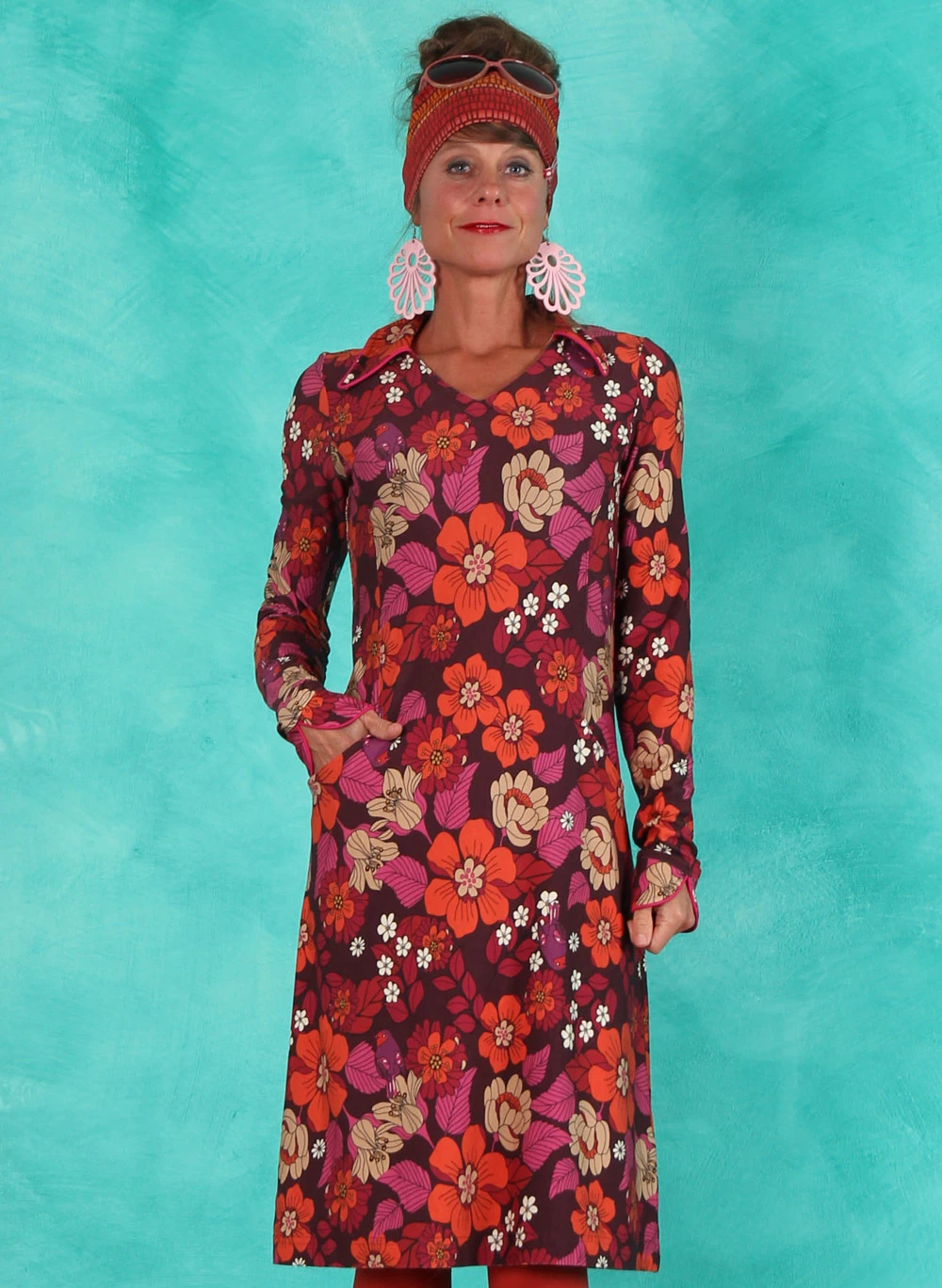 Kleid, TBP5963, brown-multi - Image 1