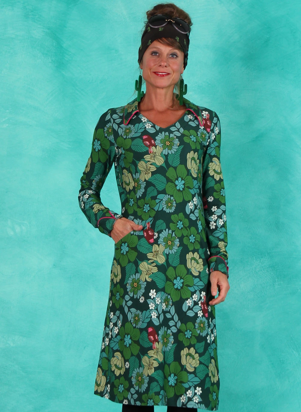 Kleid, TBP5964, green - Image 1