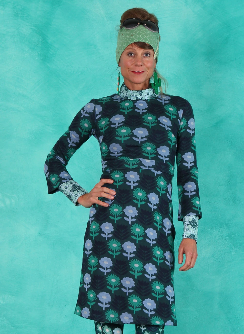 Kleid, WTG-AU23-08, green - Image 1
