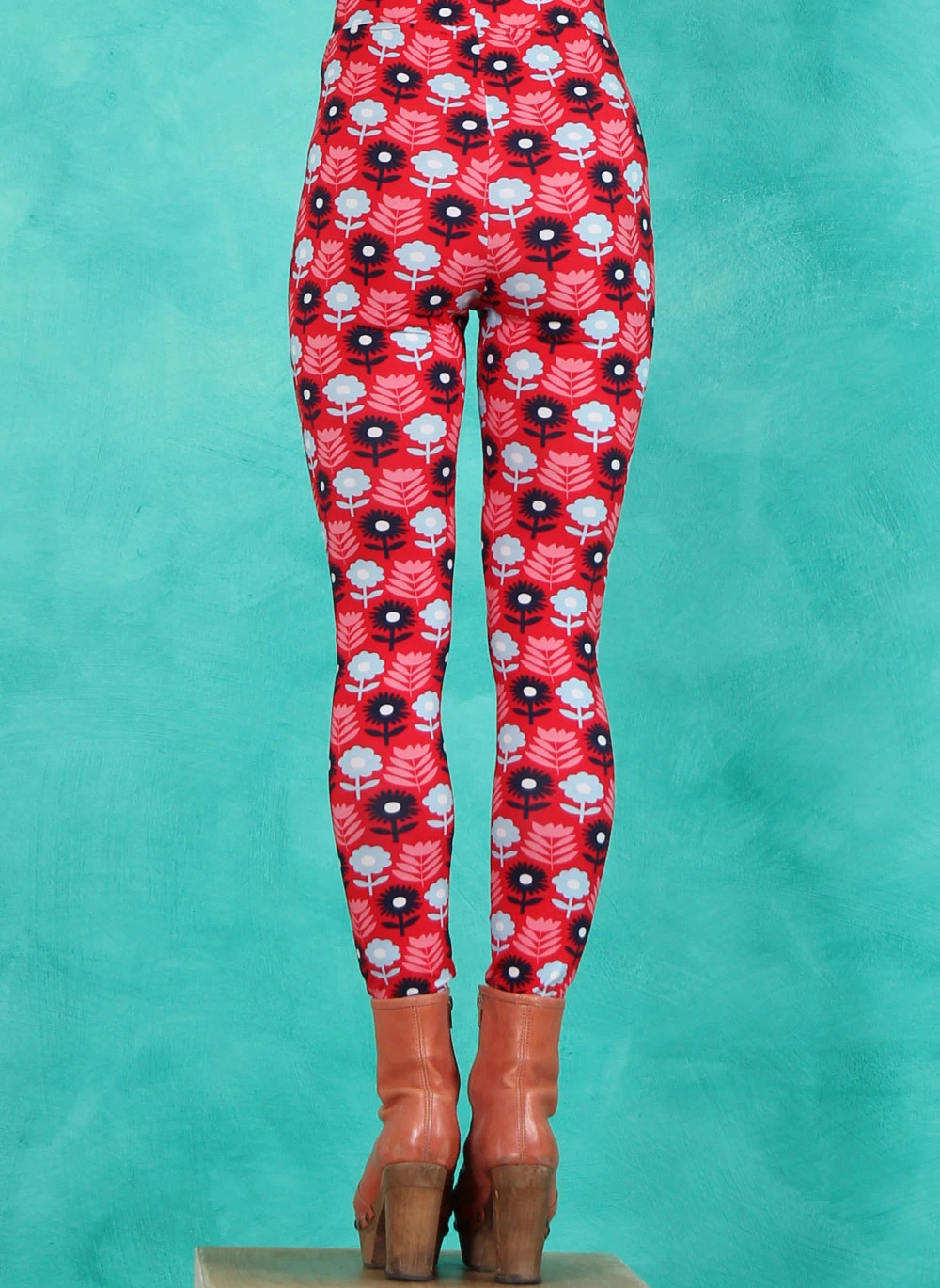 Leggins, WTG-AU23-23, red - Image 3