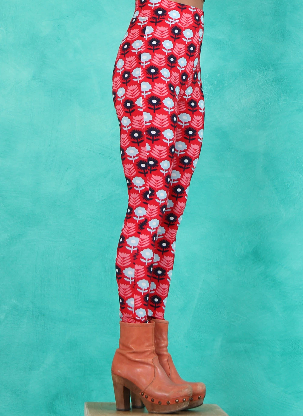 Leggins, WTG-AU23-23, red - Image 2