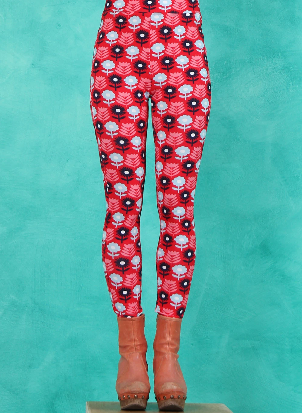 Leggins, WTG-AU23-23, red - Image 1