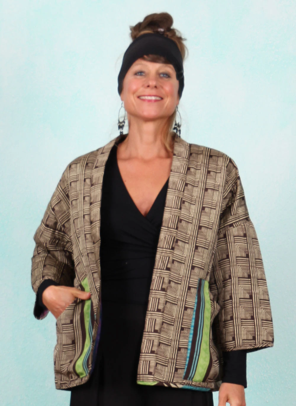 Wende-Jacke, byLi003, brown-multi - Image 1