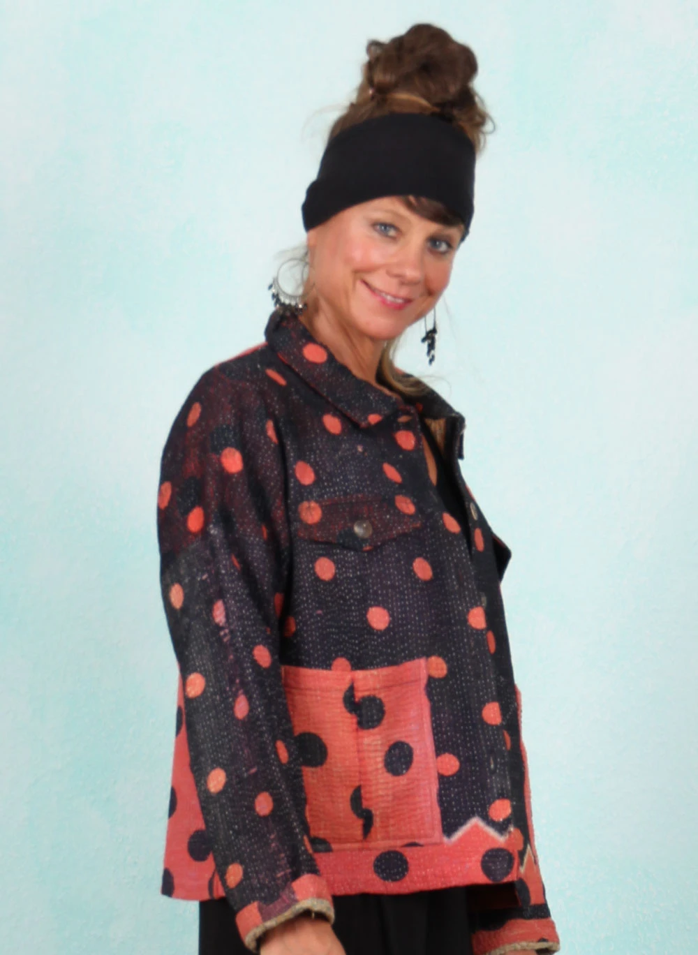 Jacke, byLi005, black-red - Image 2