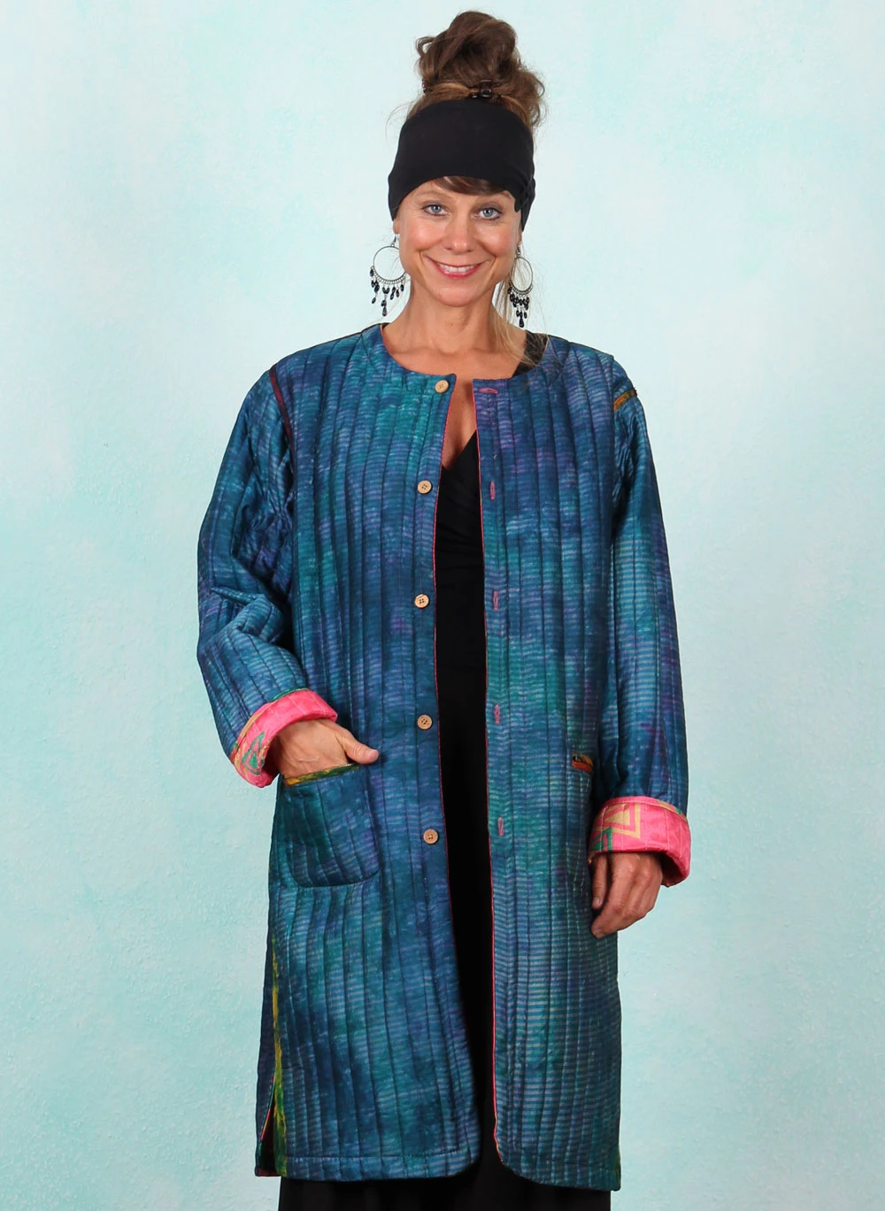 Wende-Mantel, byLi010, pink-blue - Image 2