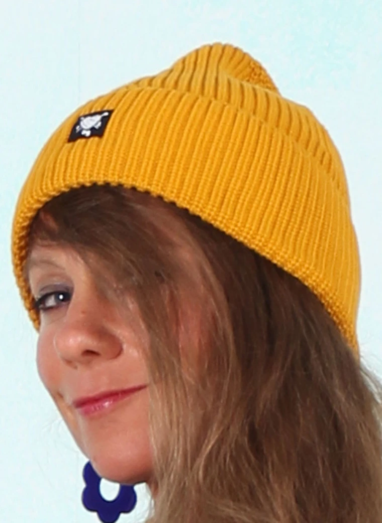 Mütze, Beanie Queen, yellow-sunshine-hat