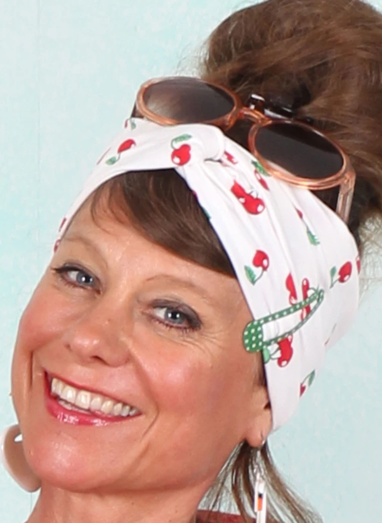 Haarband, Hot Knot Wrap, cherry-print-memory