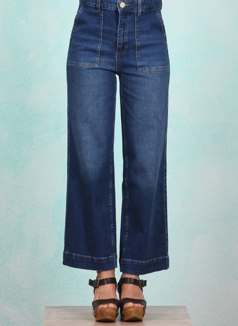 Hose, 10758-460, denim-blue