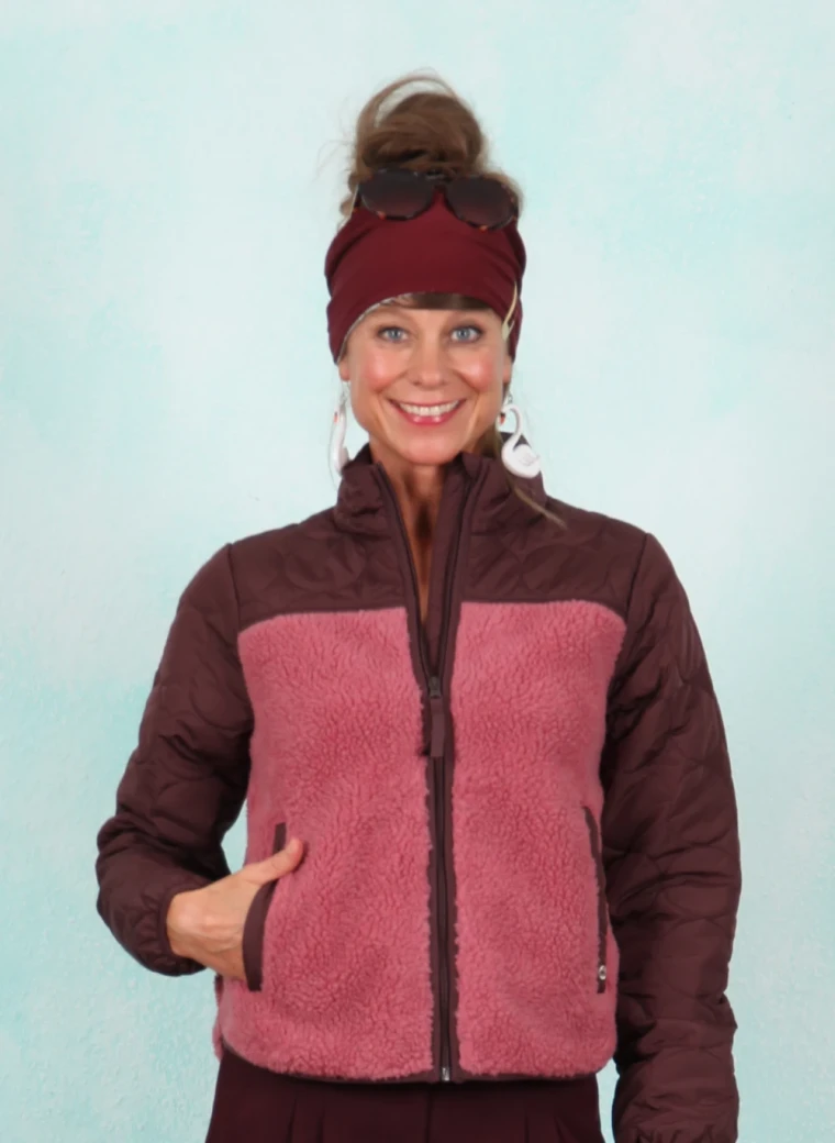 Fleece-Jacke, 12800-05791, dark-wine-pink