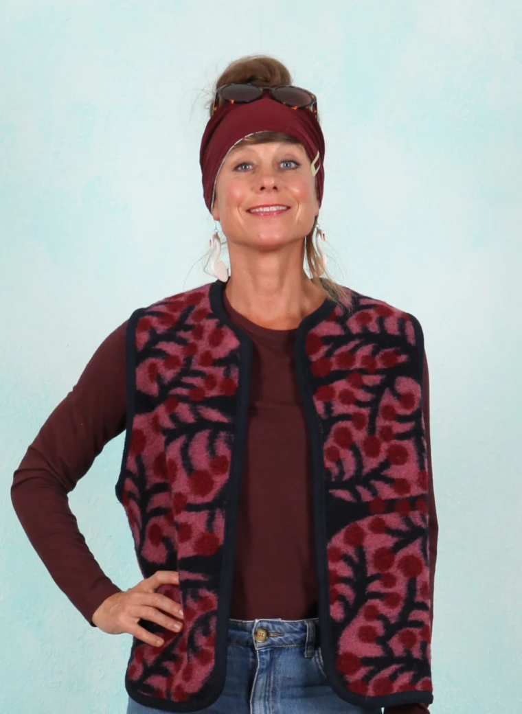 Fleece-Weste, 13059-05835, dark-pink-blue