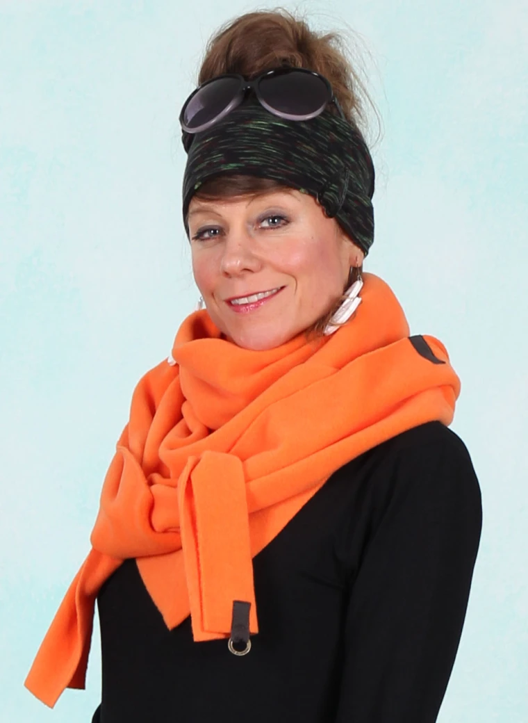 Fleece-Schal, 4051-773, orange