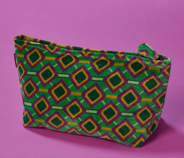 Samt-Kulturtasche, AI-103, green