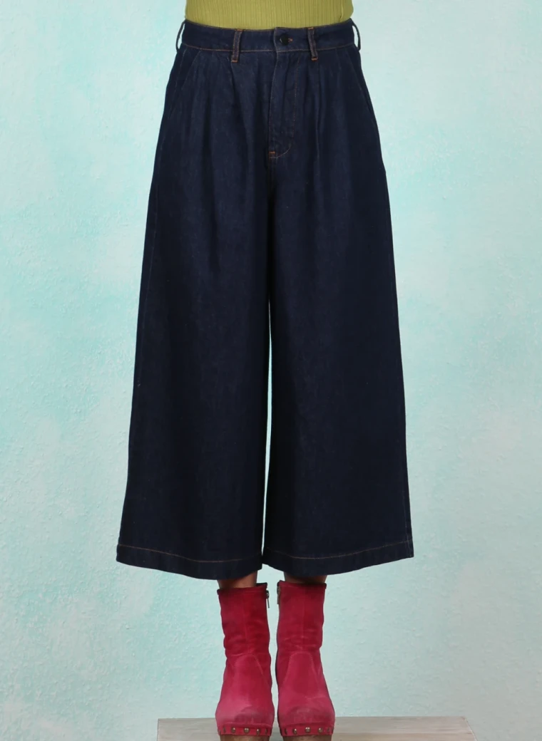 Culotte, AW26122, dark-blue-denim