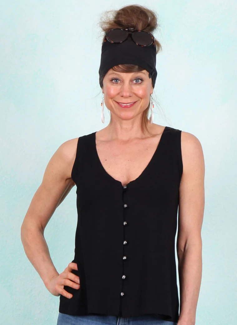 Top, FA018-BVS-W00, black