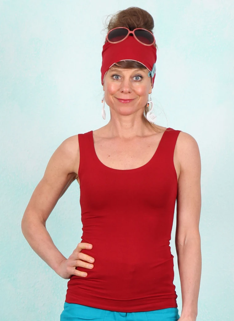 Top, HU055-BVS-W64, red
