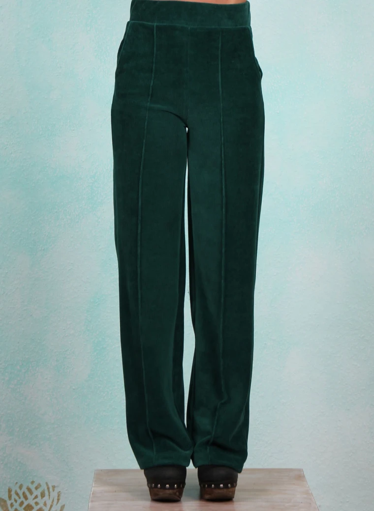 Rib-Velours-Hose, LAWI24120, green