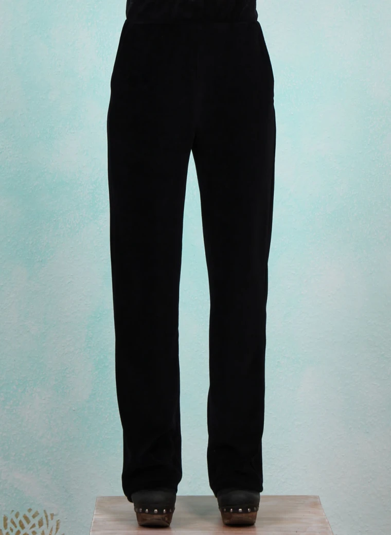 Velours-Hose, LAWI24123, black
