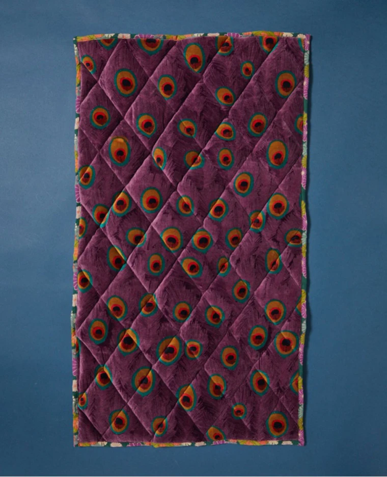 Quilt-Sitzunterlage, PT-001, purple-green