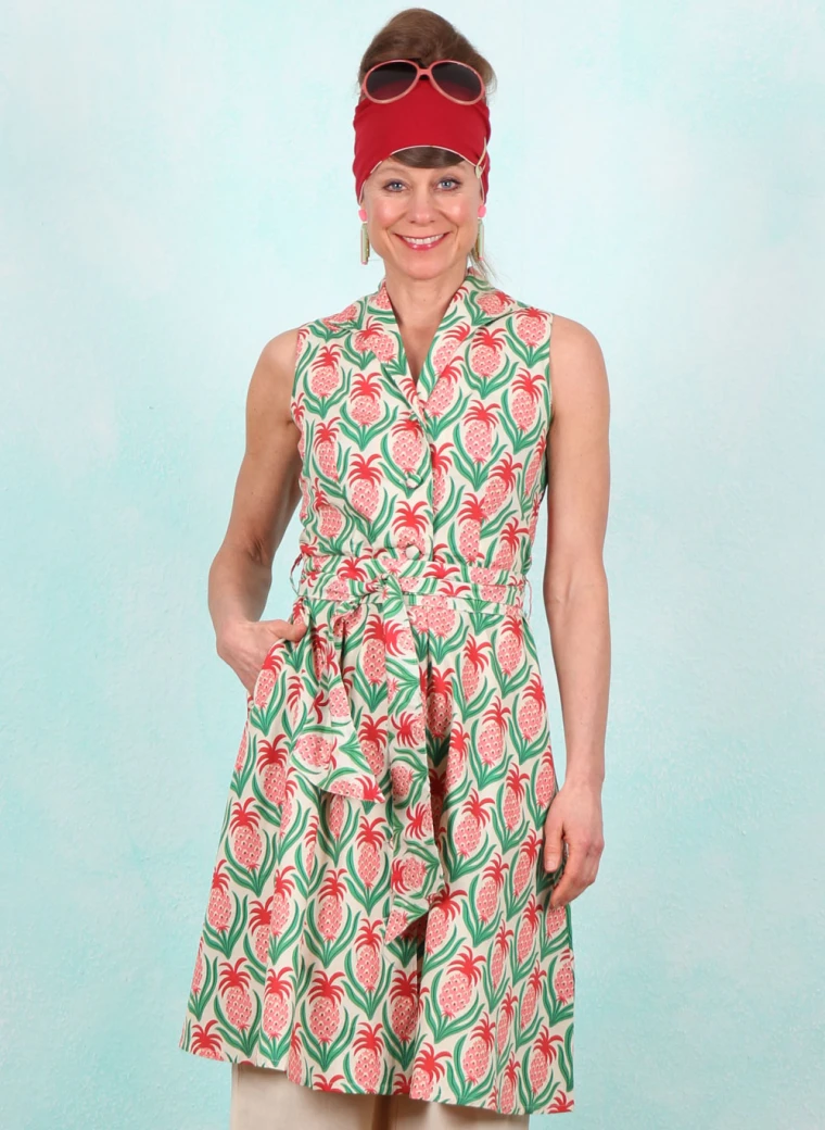 Kleid, SP26-007, beige-pink-green