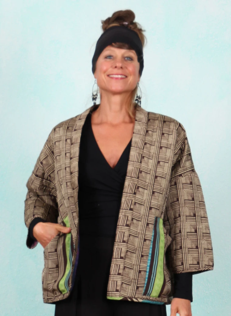 Wende-Jacke, byLi003, brown-multi