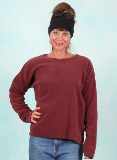 Fleece-Pullover, 1359-474, wine