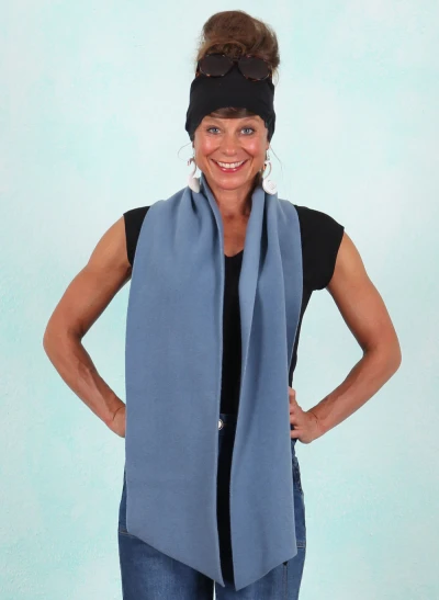 Fleece-Schal, 5001-794, blue