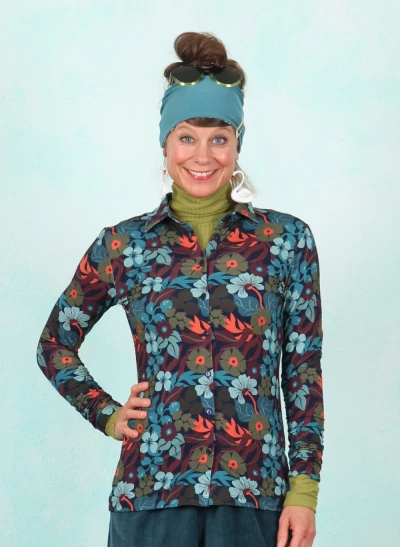 Bluse, AW26352, dark-blue-multi