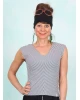 Top, Vintage V-Neck, green-viva-el-sol-stripe
