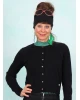 Cardigan, Sweet Knit, plain-black-braid