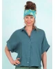 Bluse, LASU26193, petrol
