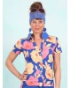 Bluse, LASU26221, blue-multi