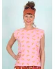 Top, T1051, pink-orange