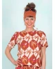 Shirt, T1055, brown-multi